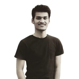 a man in a black shirt